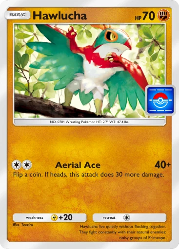 Hawlucha (pb-022) card in Pokémon TCG Pocket