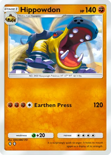 Hippowdon (a2-094) card in Pokémon TCG Pocket
