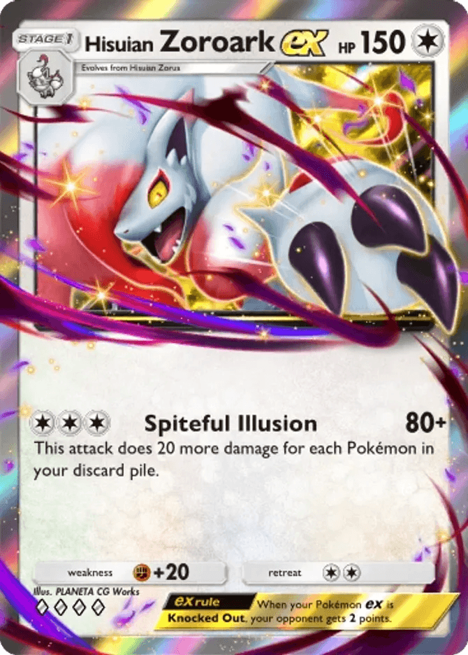 Hisuian Zoroark ex (b3b-060) card in Pokémon TCG Pocket