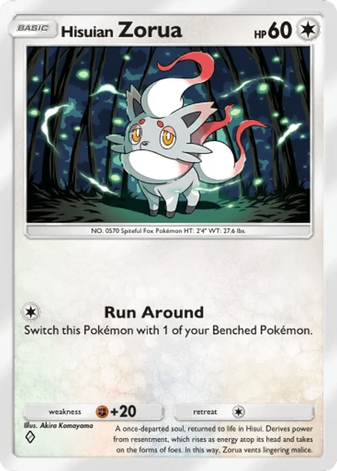 Hisuian Zorua (b3b-059) card in Pokémon TCG Pocket