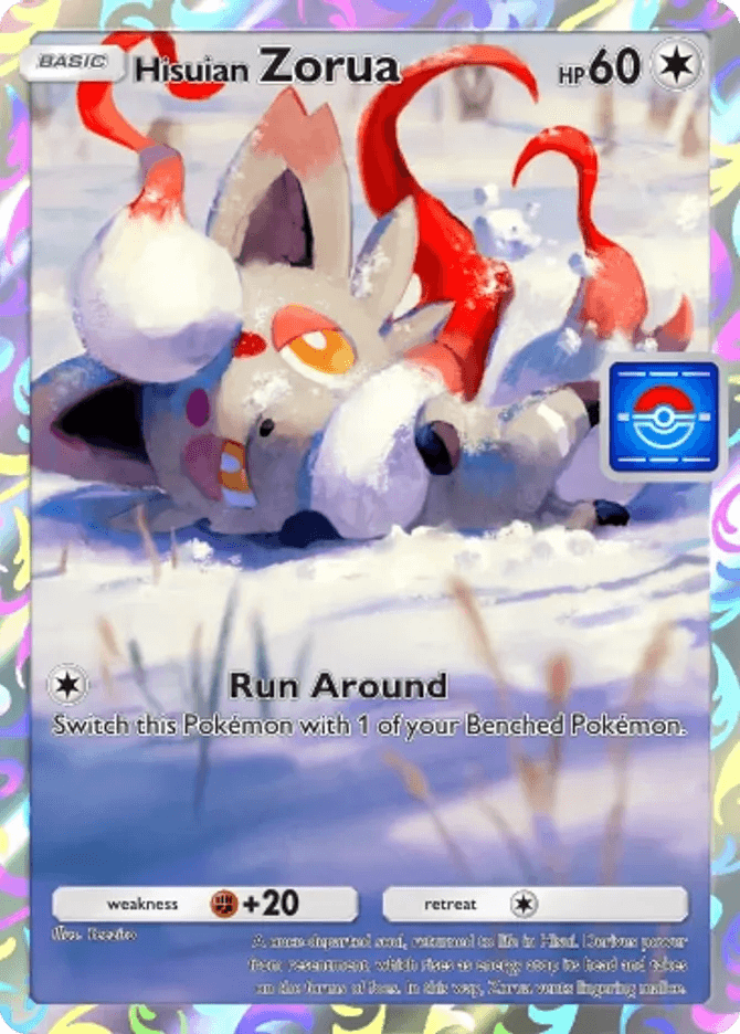 Hisuian Zorua (pb-076) card in Pokémon TCG Pocket