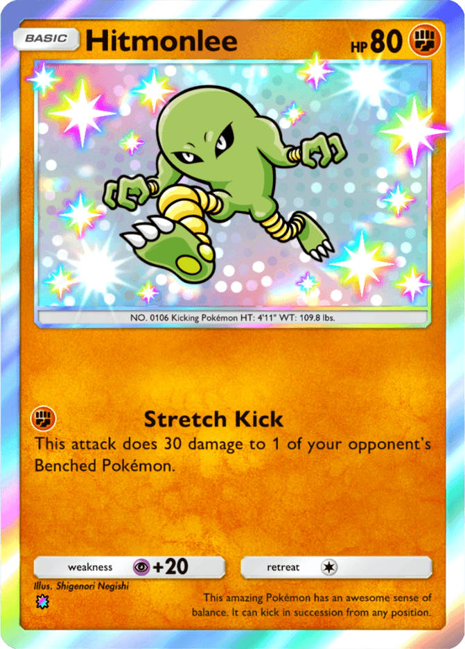 Hitmonlee card by Shigenori Negishi