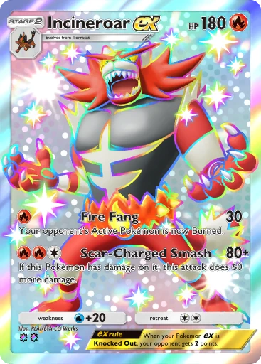 Incineroar ex (b1-318) card in Pokémon TCG Pocket