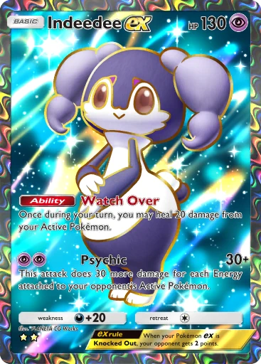 Indeedee ex (b1-260) card in Pokémon TCG Pocket