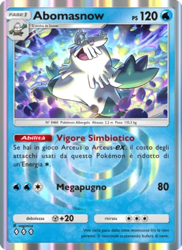 Abomasnow card in Italian