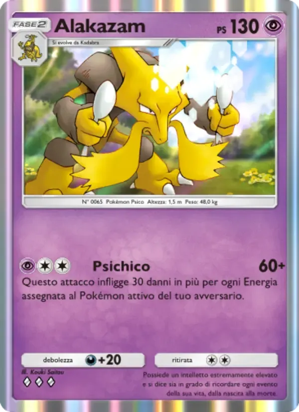 Alakazam card in Italian
