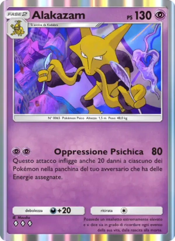 Alakazam card in Italian