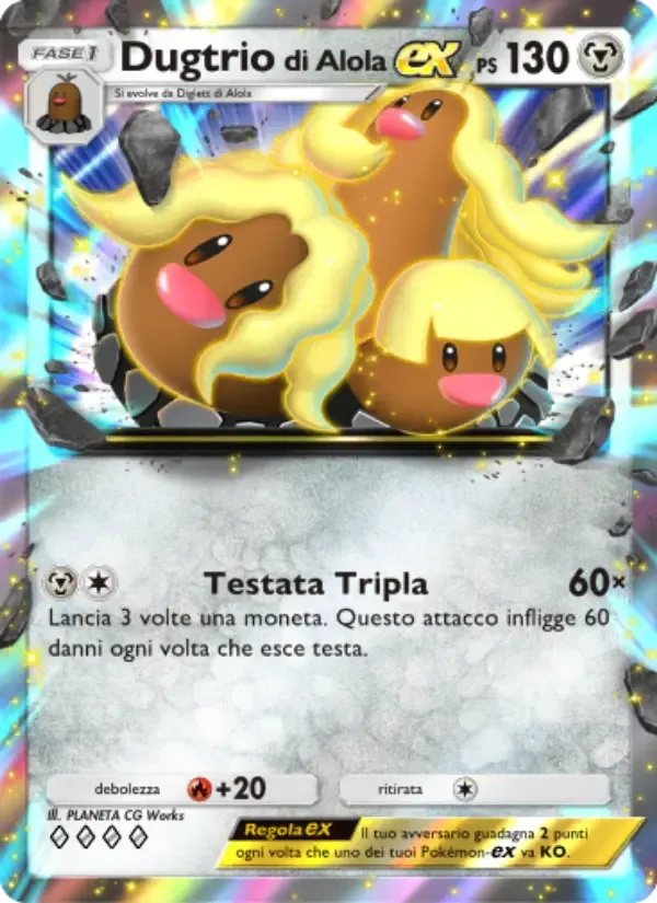 Carta di Alolan Dugtrio ex in Italiano