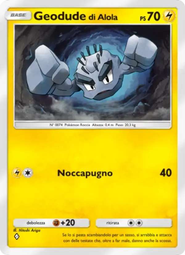 Carta de Alolan Geodude em Italiano