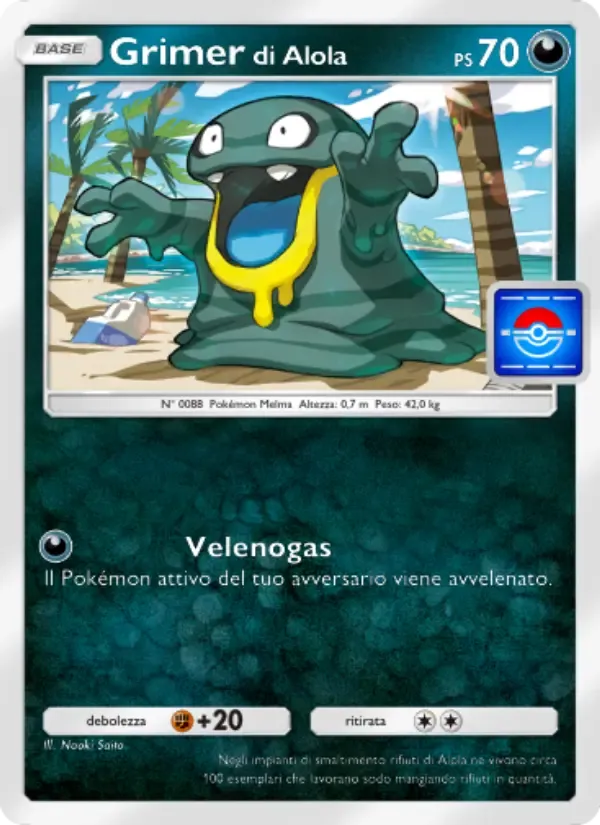 Alolan Grimer card in Italian