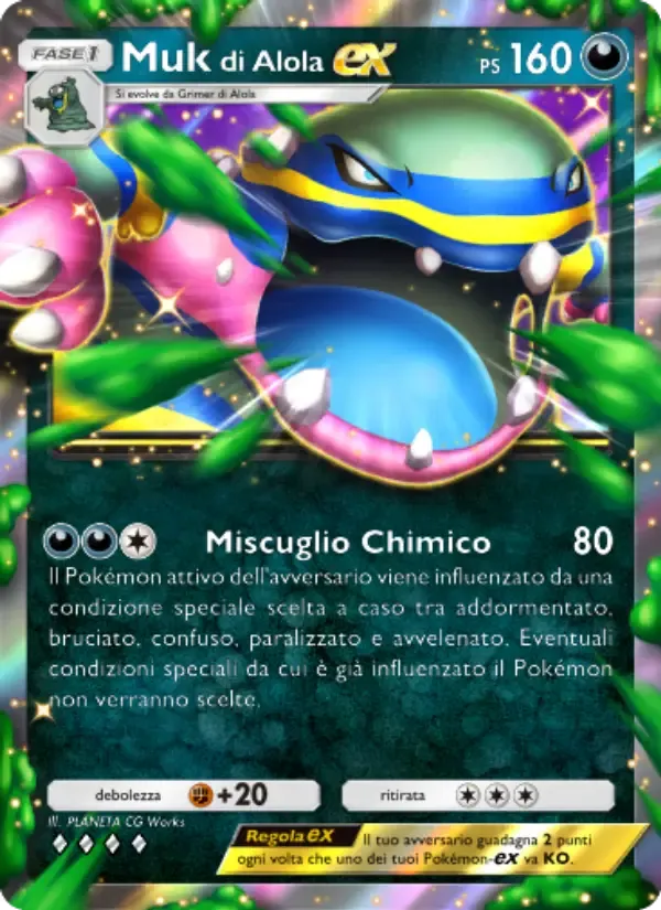Alolan Muk ex card in Italian