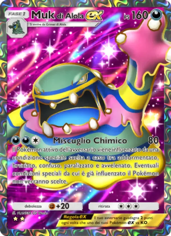 Alolan Muk ex card in Italian