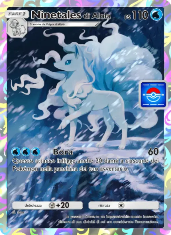 Alolan Ninetales-kaart in Italiaans