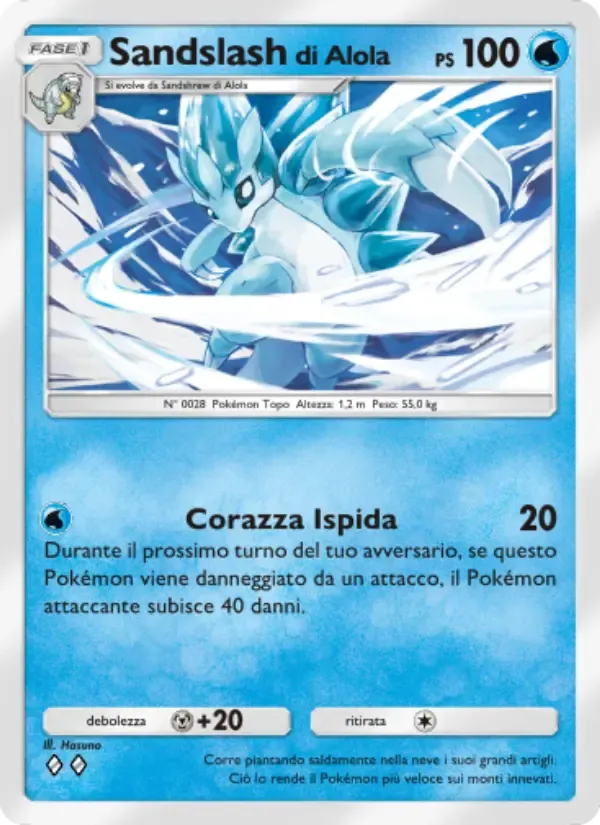 Alolan Sandslash card in Italian