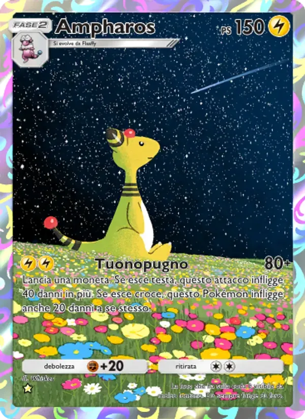Ampharos card in Italian