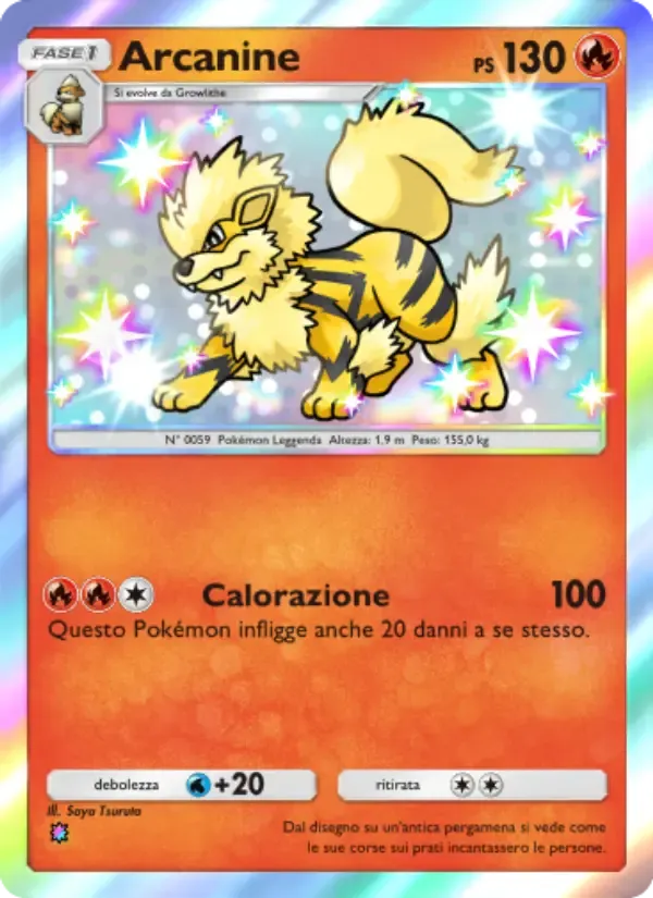 Arcanine card in Italian