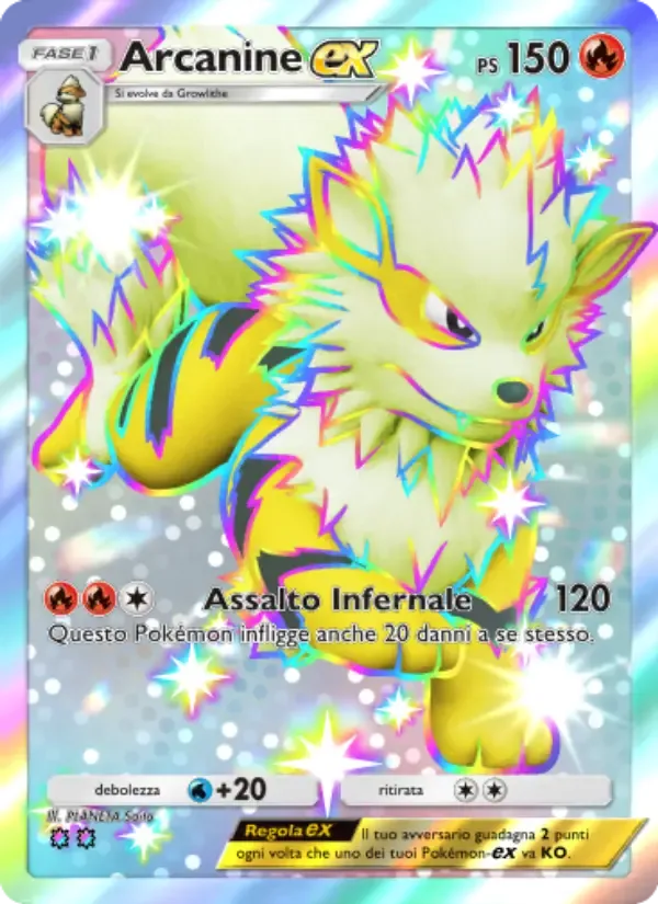 Arcanine ex card in Italian