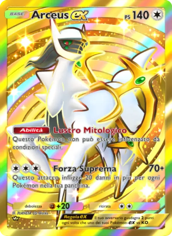 Arceus ex card in Italian