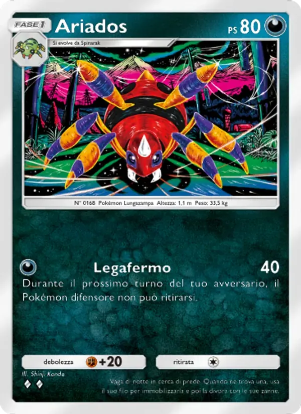 Ariados card in Italian