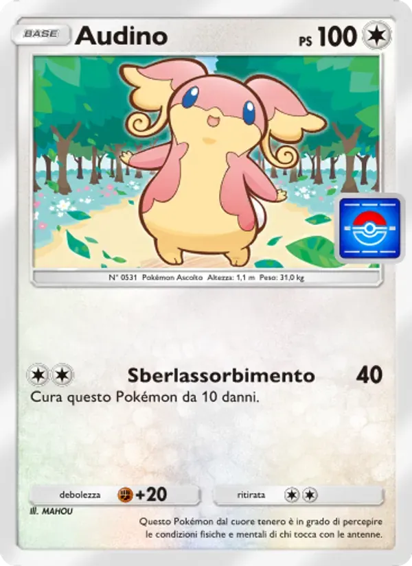 Audino card in Italian