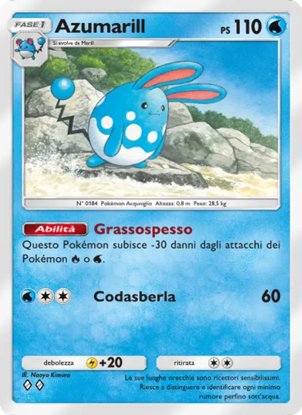 Azumarill card in Italian