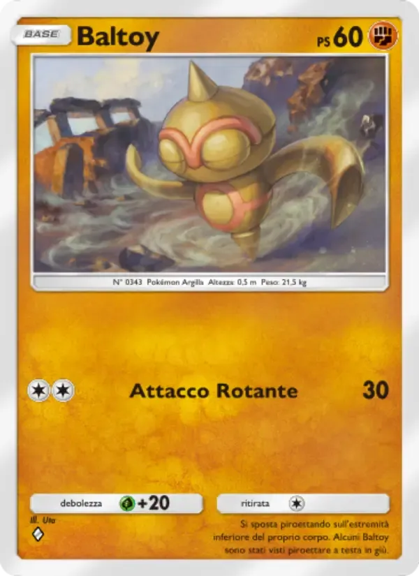 Baltoy card in Italian