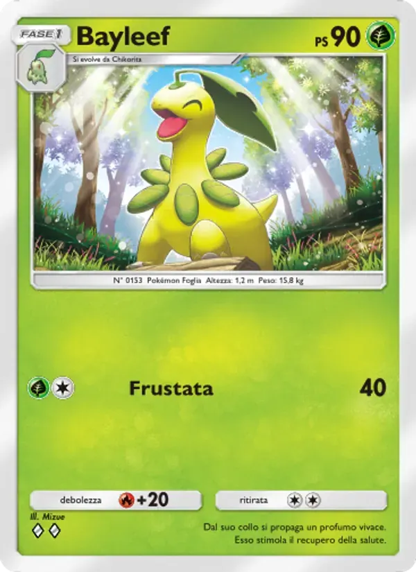 Bayleef card in Italian