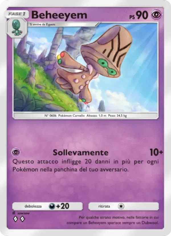 Beheeyem card in Italian