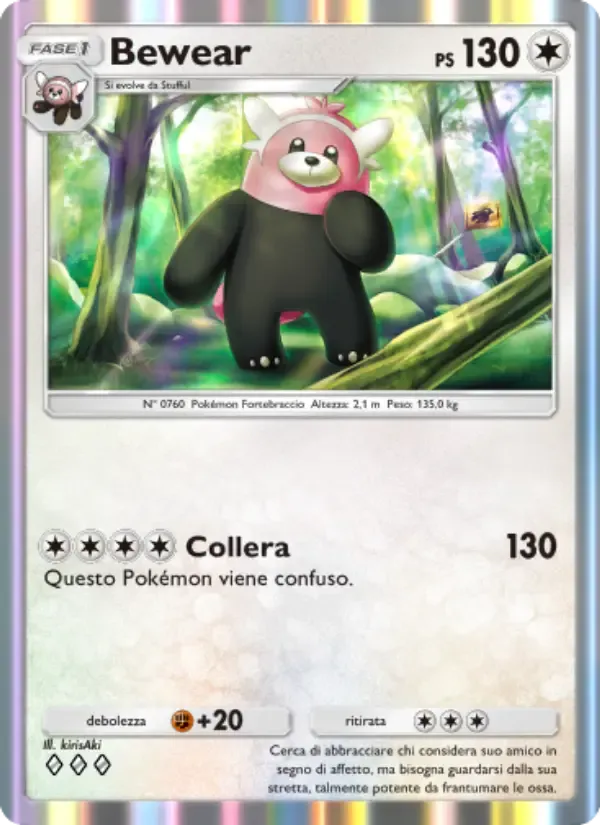 Bewear card in Italian