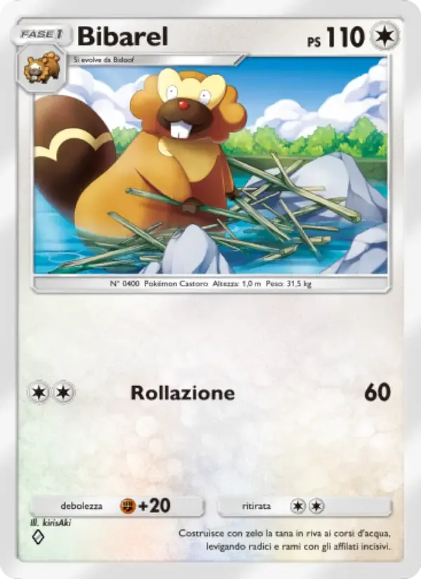 Bibarel card in Italian