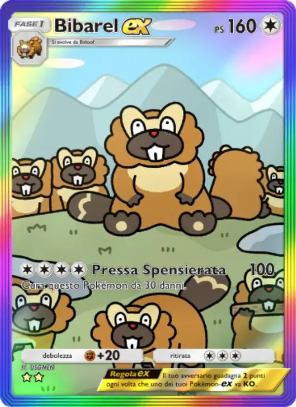 Bibarel ex card in Italian