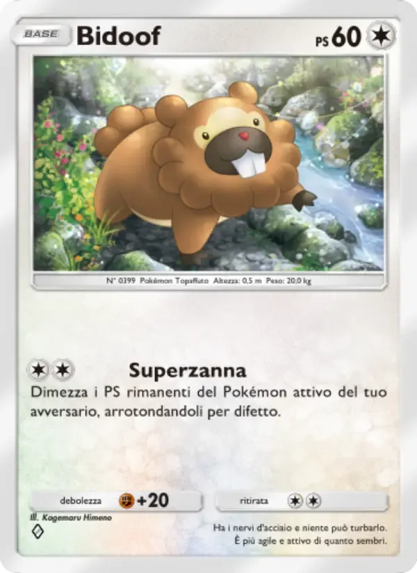 Bidoof card in Italian