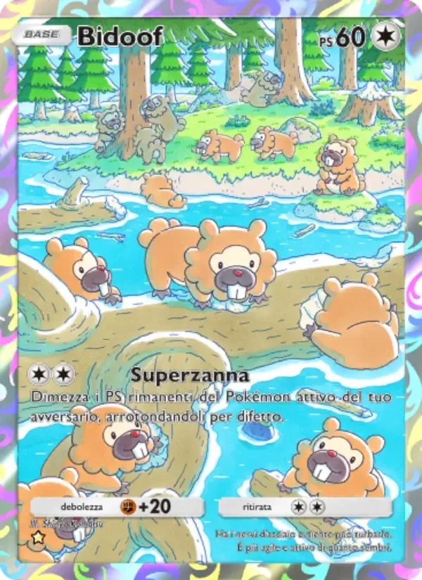 Bidoof card in Italian