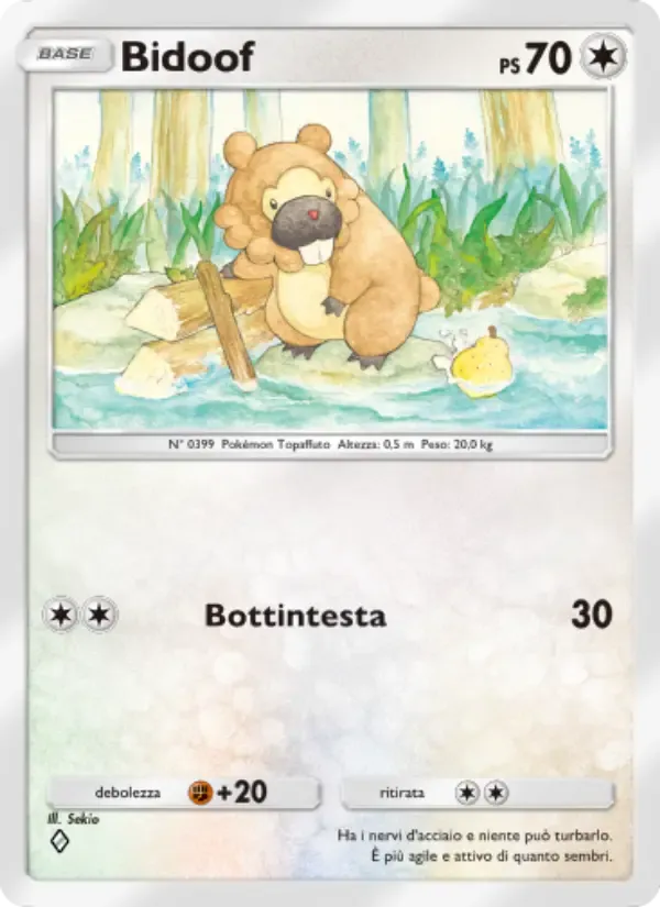 Bidoof card in Italian