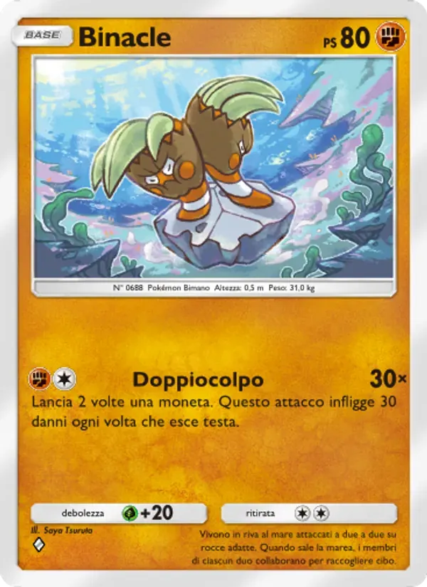 Binacle card in Italian