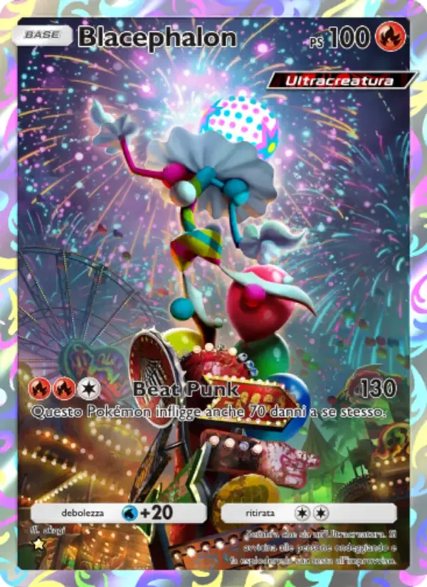 Blacephalon card in Italian