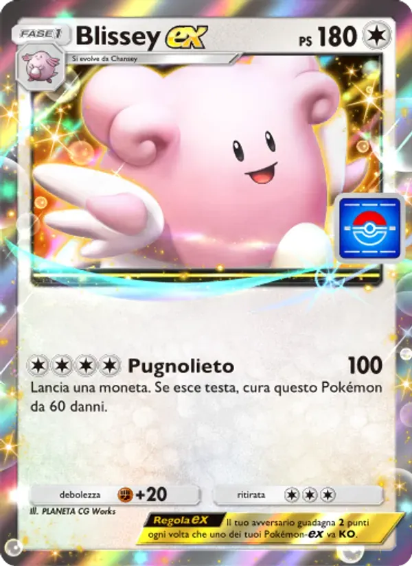 Blissey ex card in Italian