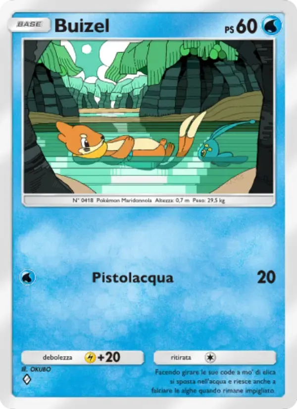 Buizel card in Italian