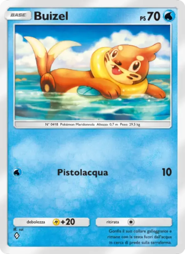 Buizel card in Italian