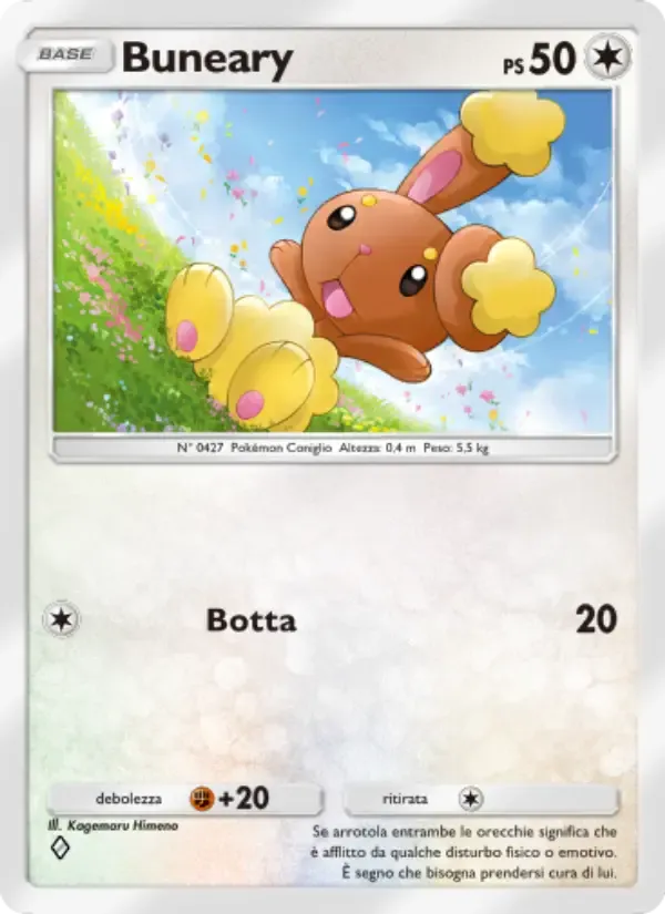 Buneary card in Italian