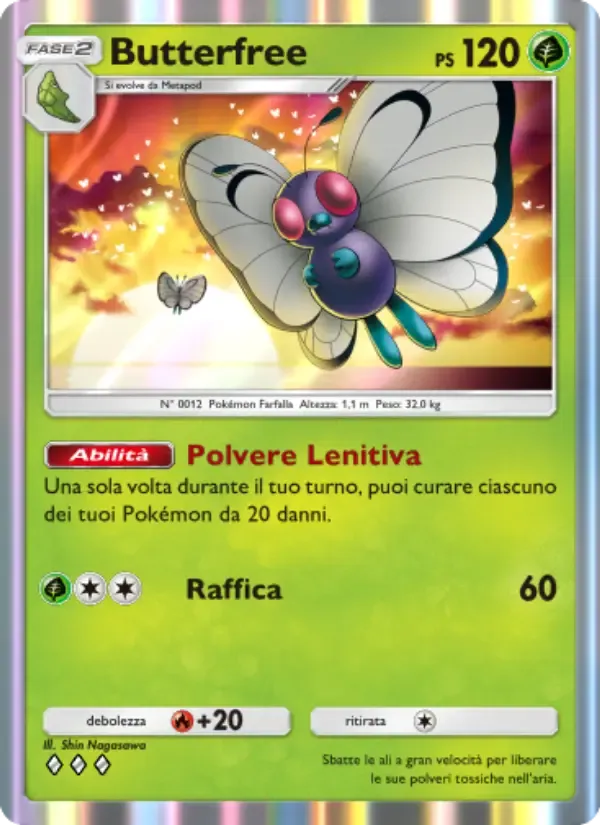 Butterfree card in Italian