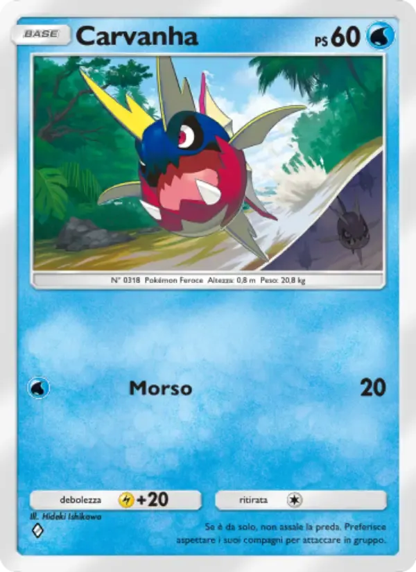 Carvanha card in Italian