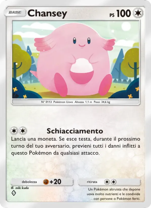 Chansey card in Italian