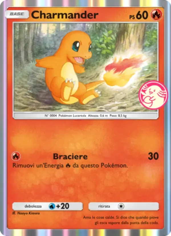 Charmander card in Italian