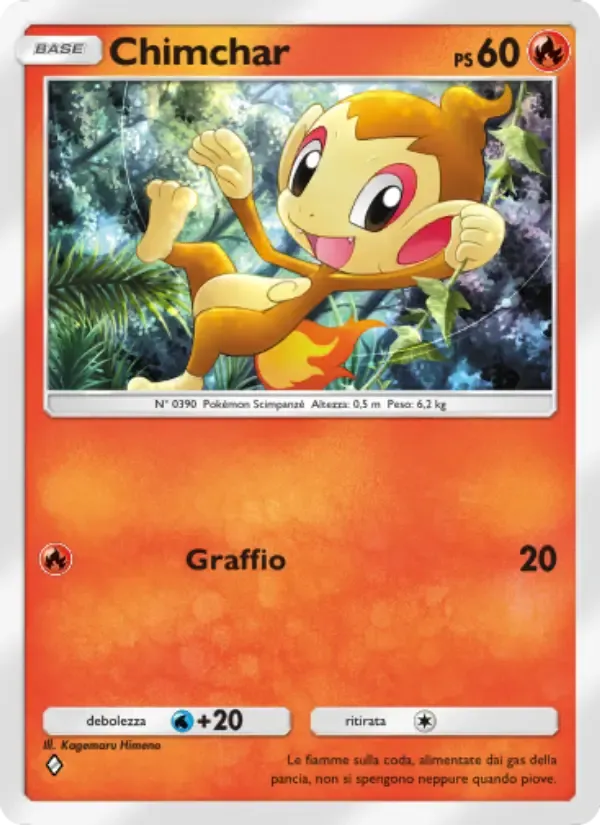 Chimchar card in Italian