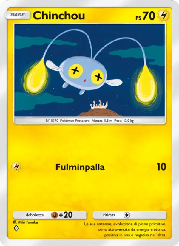 Chinchou card in Italian