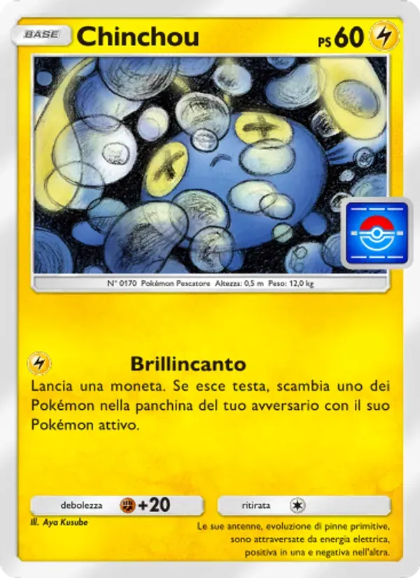 Chinchou card in Italian