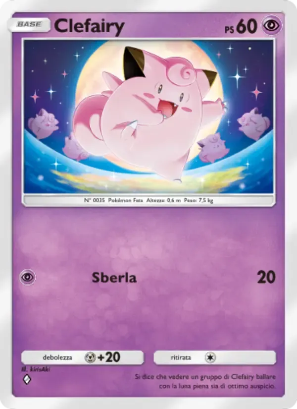 Clefairy card in Italian