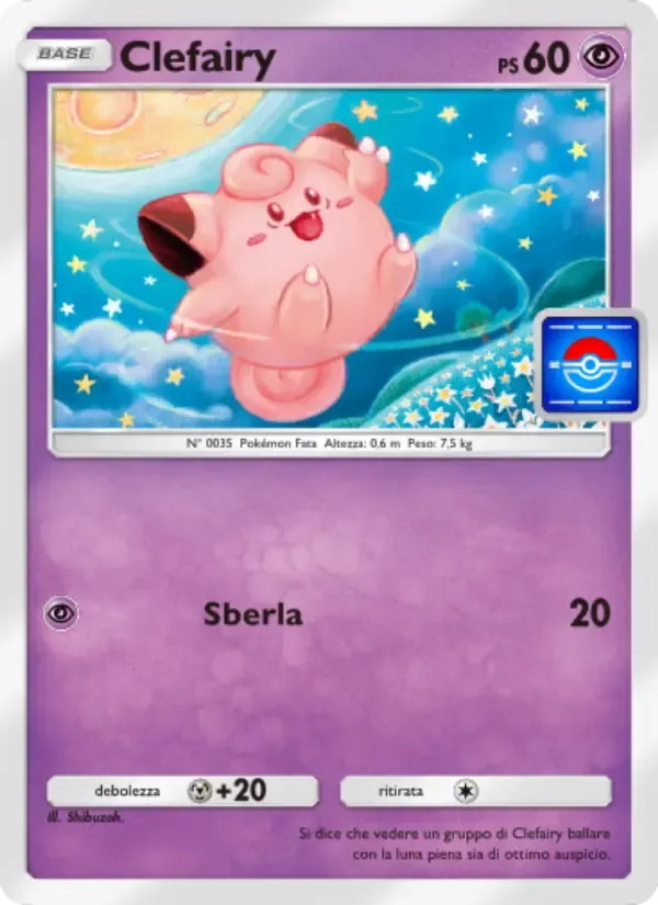 Clefairy card in Italian