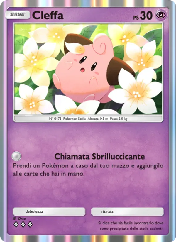 Cleffa card in Italian